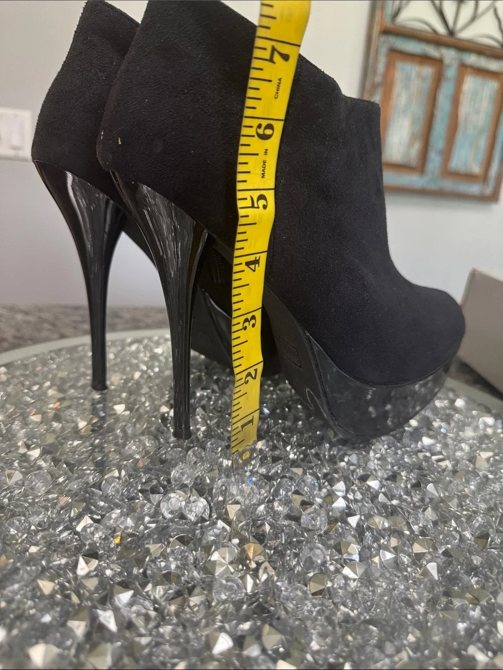 Charlotte Russe Black stiletto Platform Booties 8